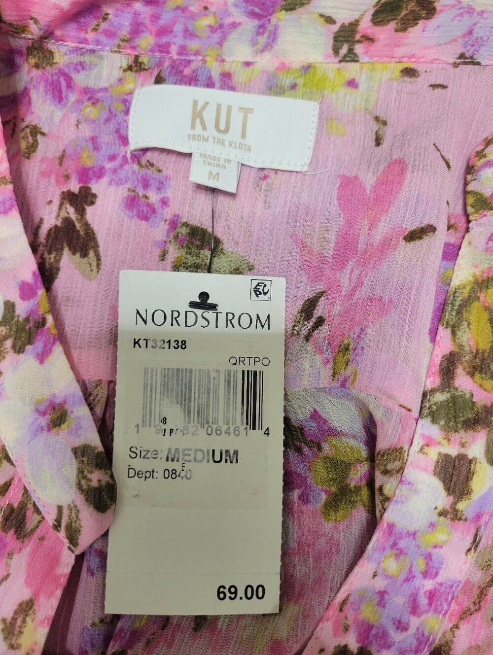 Kut from the Kloth Pink Multi Floral Blouse - Picture 2 of 3